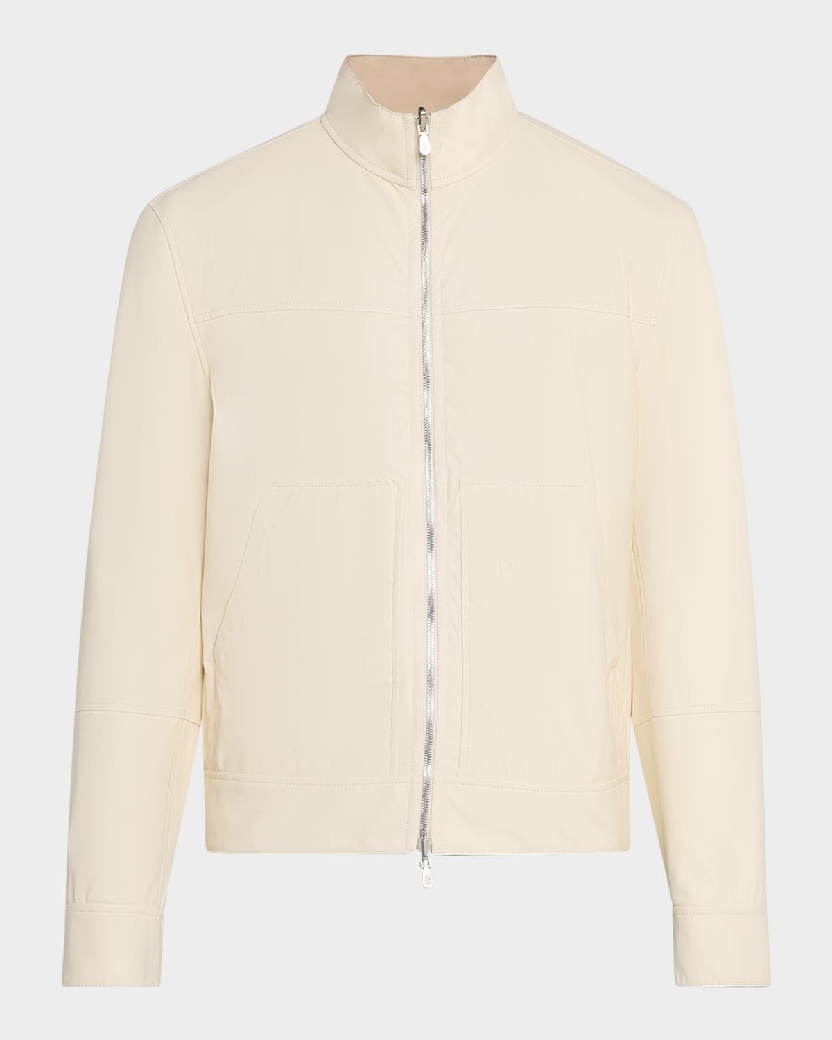 Mens Two-Tone Reversible Leather Jacket Product Image