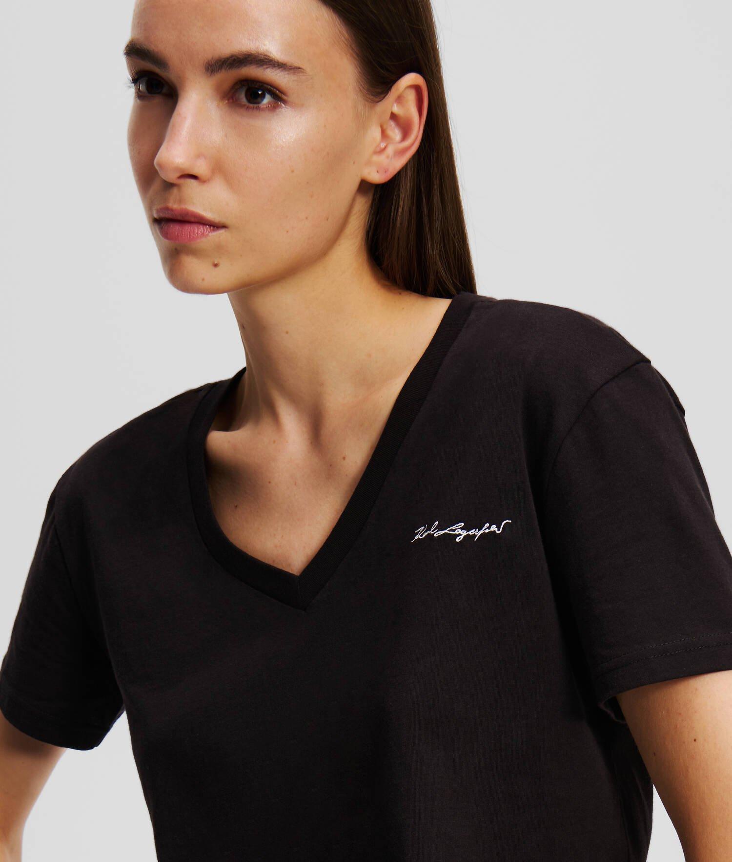 KARL SIGNATURE V-NECK T-SHIRT Product Image