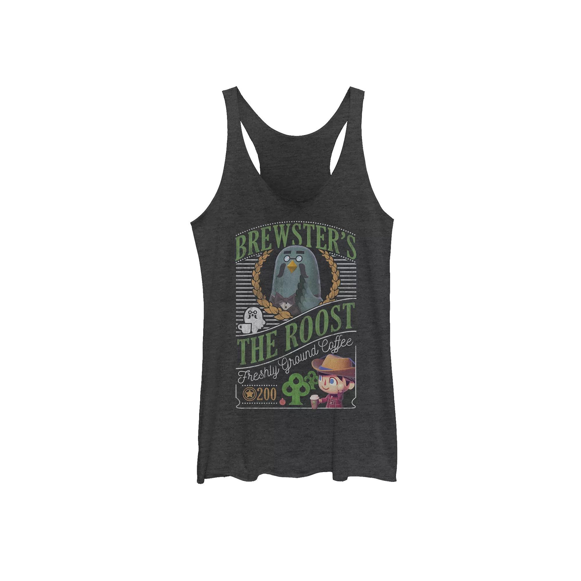 Disney's Mickey & Friends Surfing Mickey Left Chest Racerback Tank Top, Girl's, Size: Medium, Black Grey Product Image