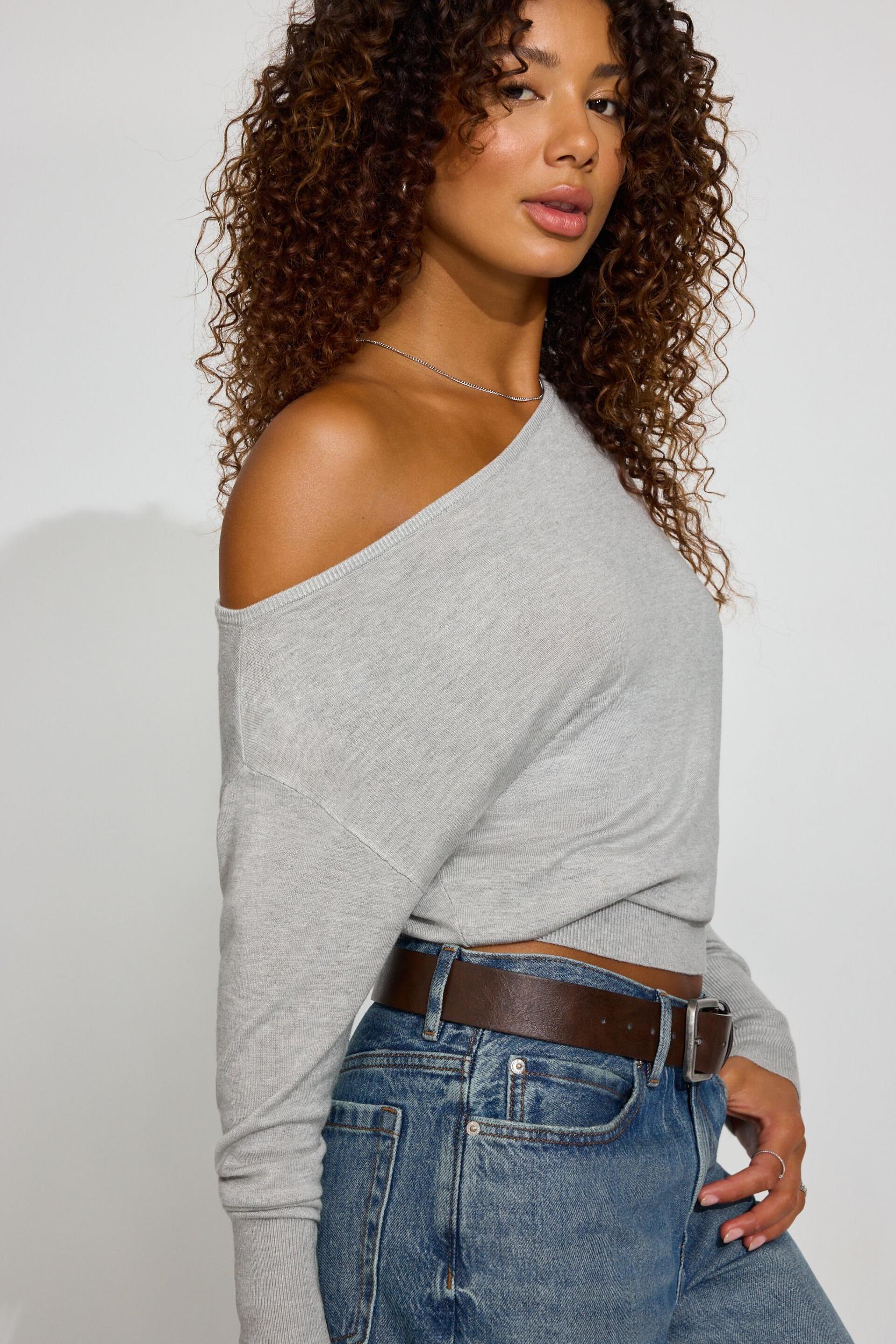 Rae Asymmetric Fine Sweater Product Image