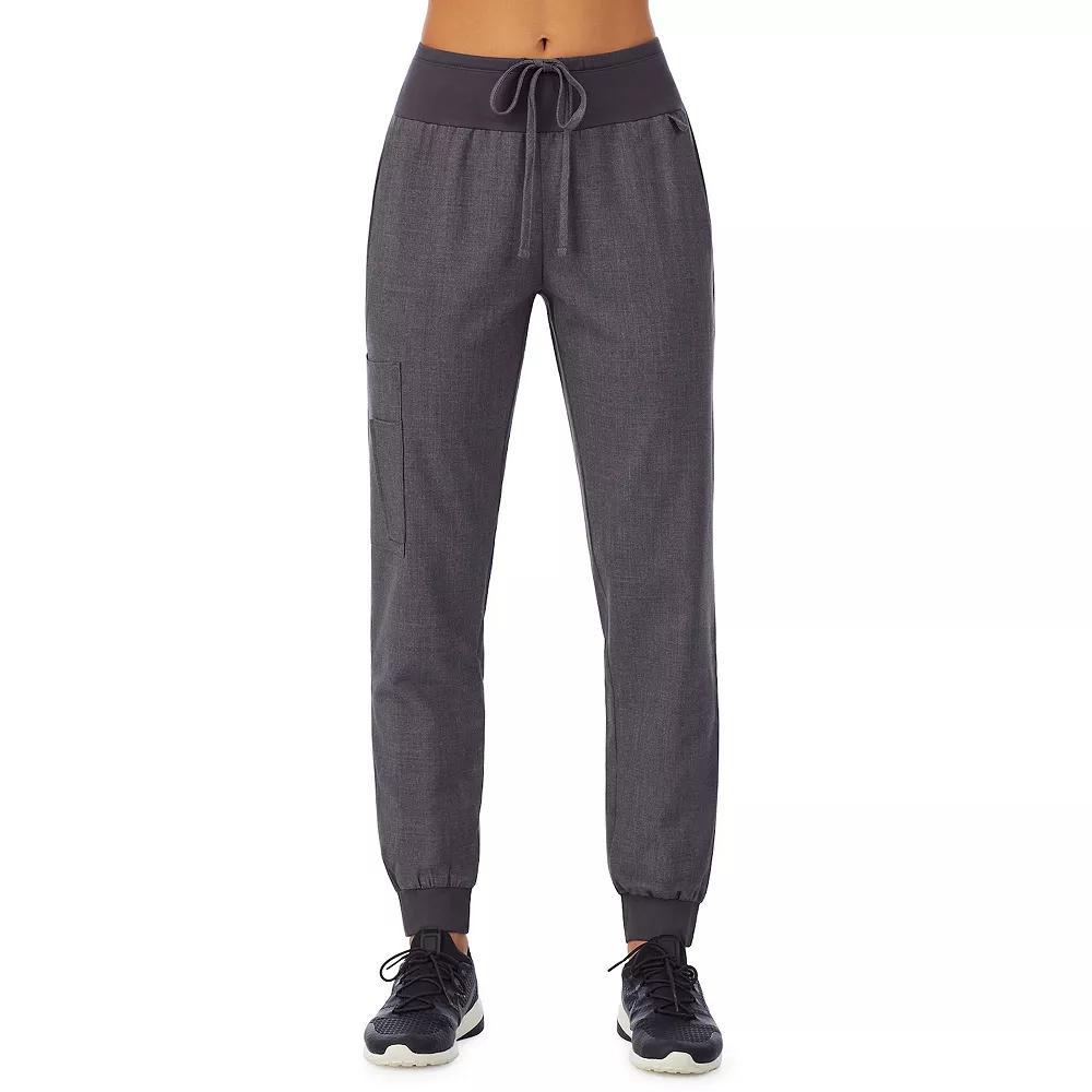 Petite Cuddl Duds® Scrubs Jogger Pants With 3 Pockets, Women's, Size: XL Petite, Black Product Image