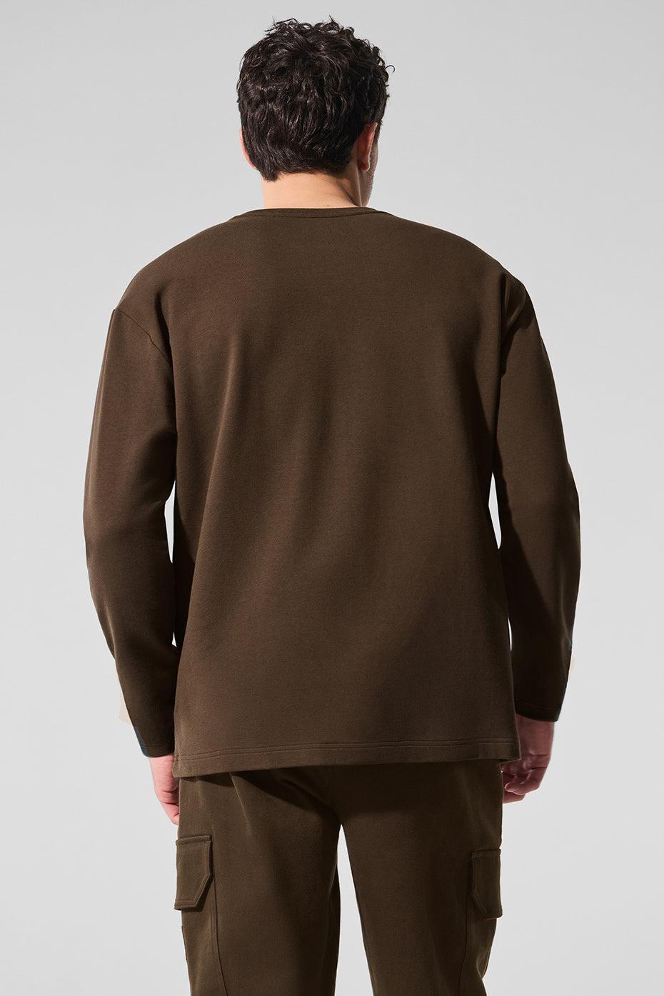 Double Take Long Sleeve Crew - Espresso Product Image