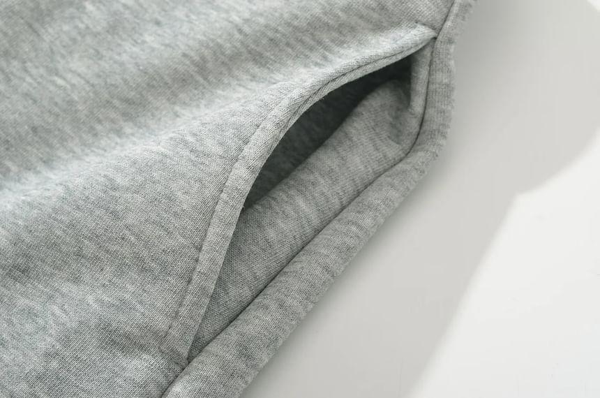 High Waist Plain Wide Leg Sweatpants Product Image