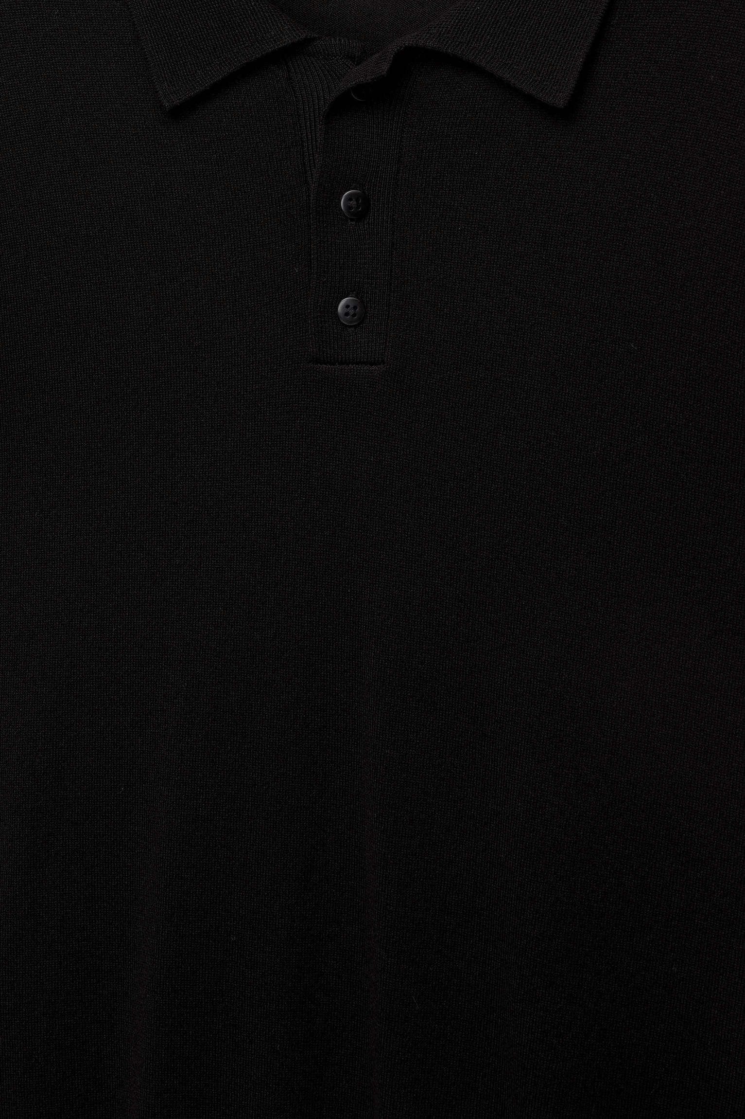 Short sleeve knit polo shirt Product Image