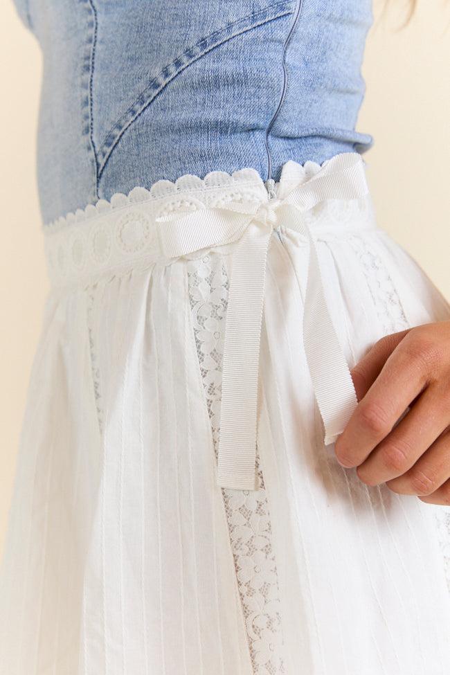 White Noise Ivory Woven Skort SALE Product Image