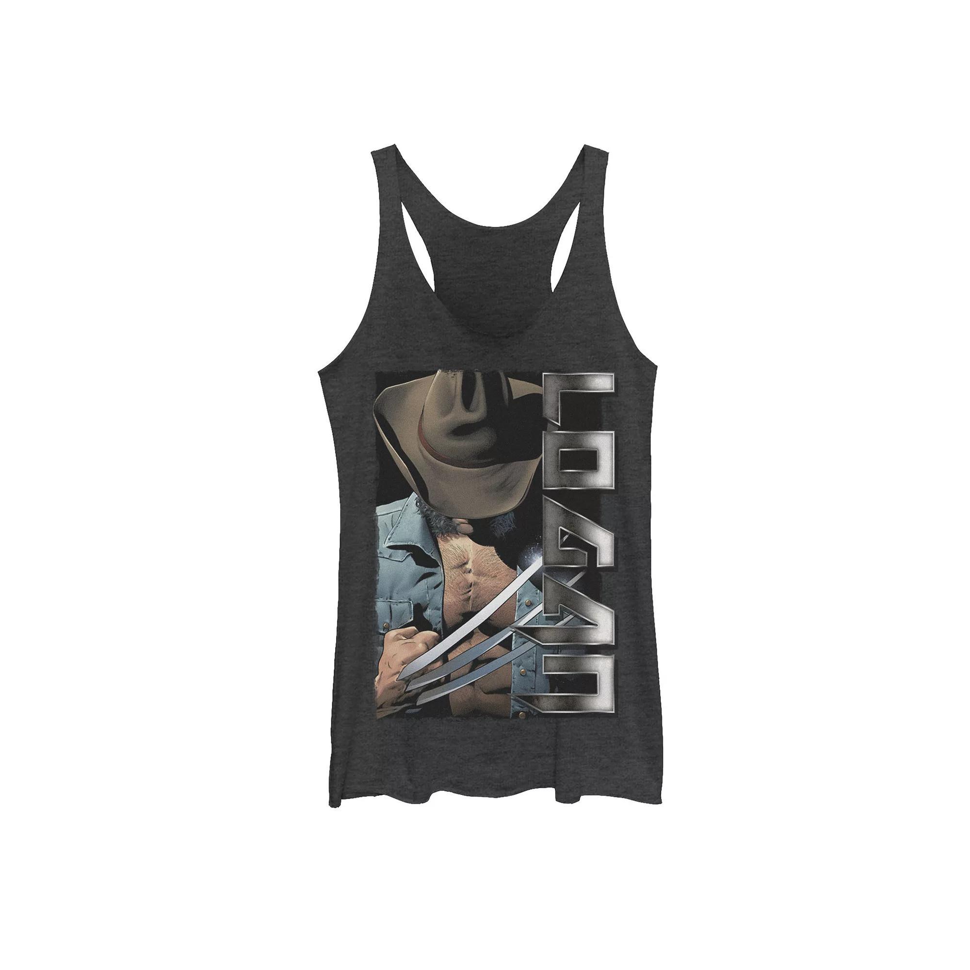 Juniors' Marvel X-Men Wolverine Old Man Logan Profile Graphic Tank Top, Girl's, Size: XS, Black Grey Product Image