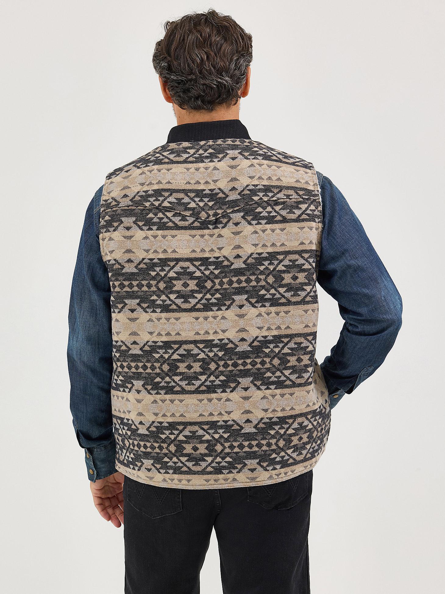 Men's Sherpa Lined Jacquard Vest | Men's JACKETS & OUTERWEAR | Wrangler® Product Image