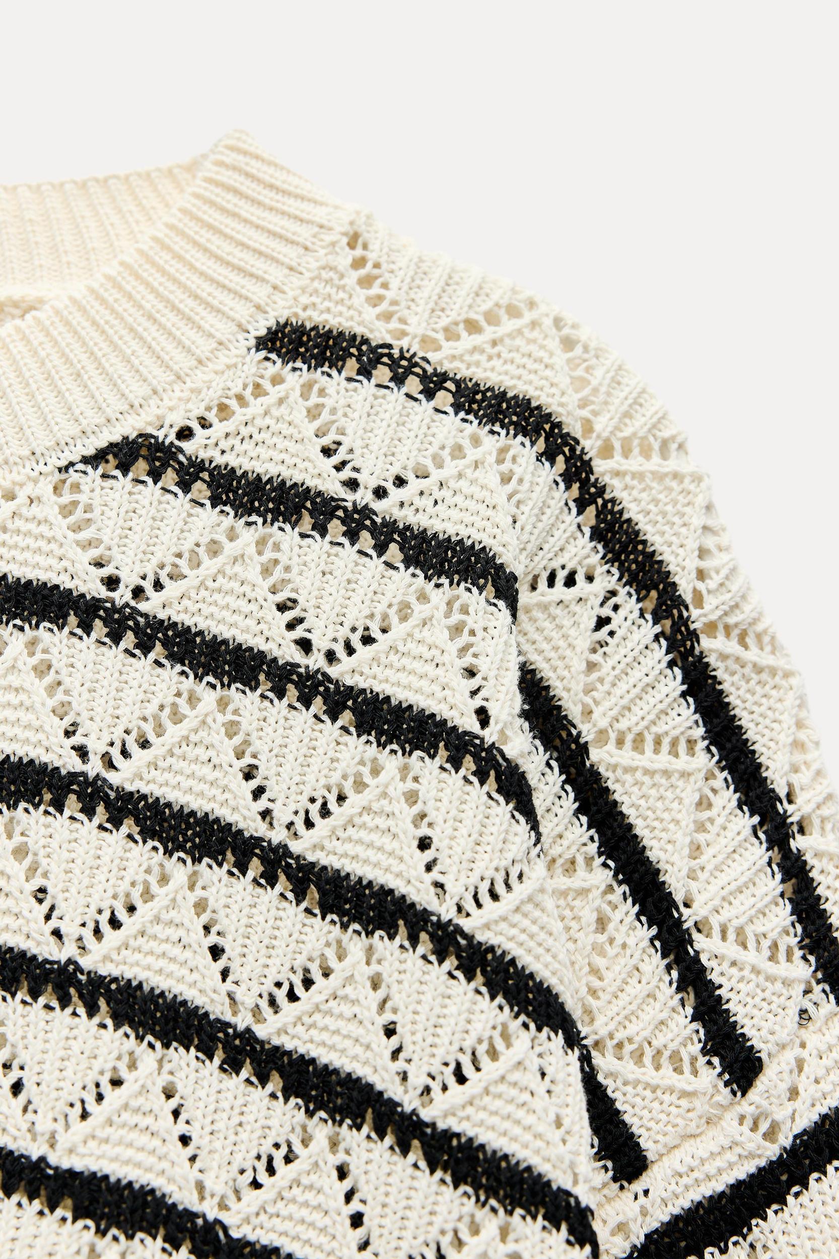 STRIPED CROCHETED TOP Product Image