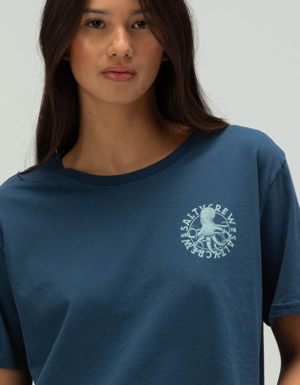 SALTY CREW My Friend Womens Crop Tee - BLUE Product Image