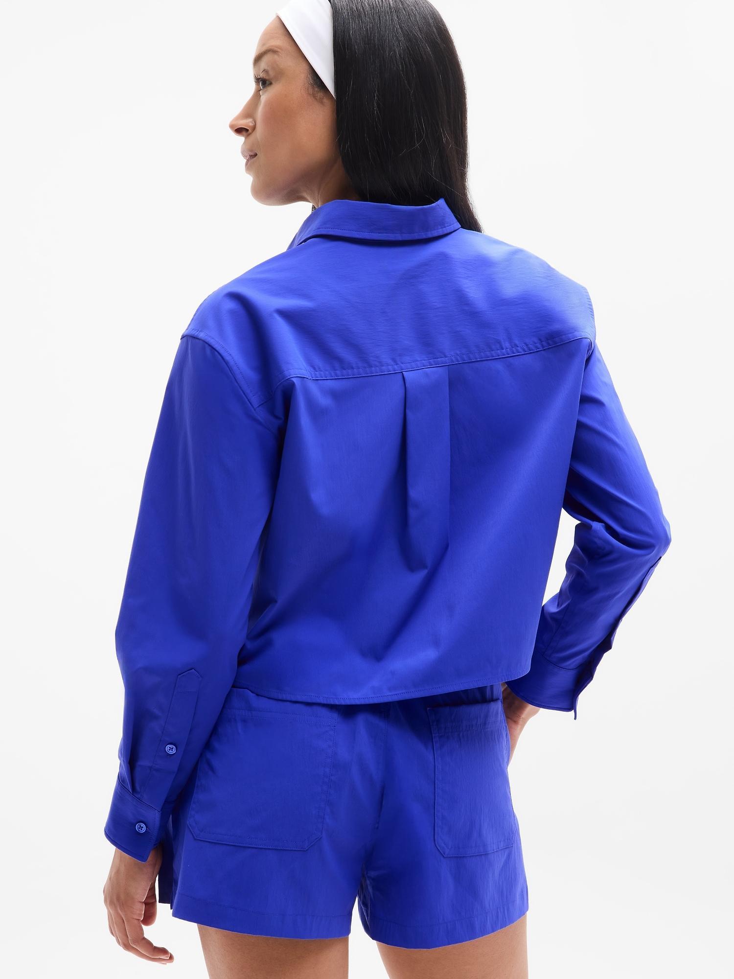 Midday Cropped Poplin Shirt Product Image