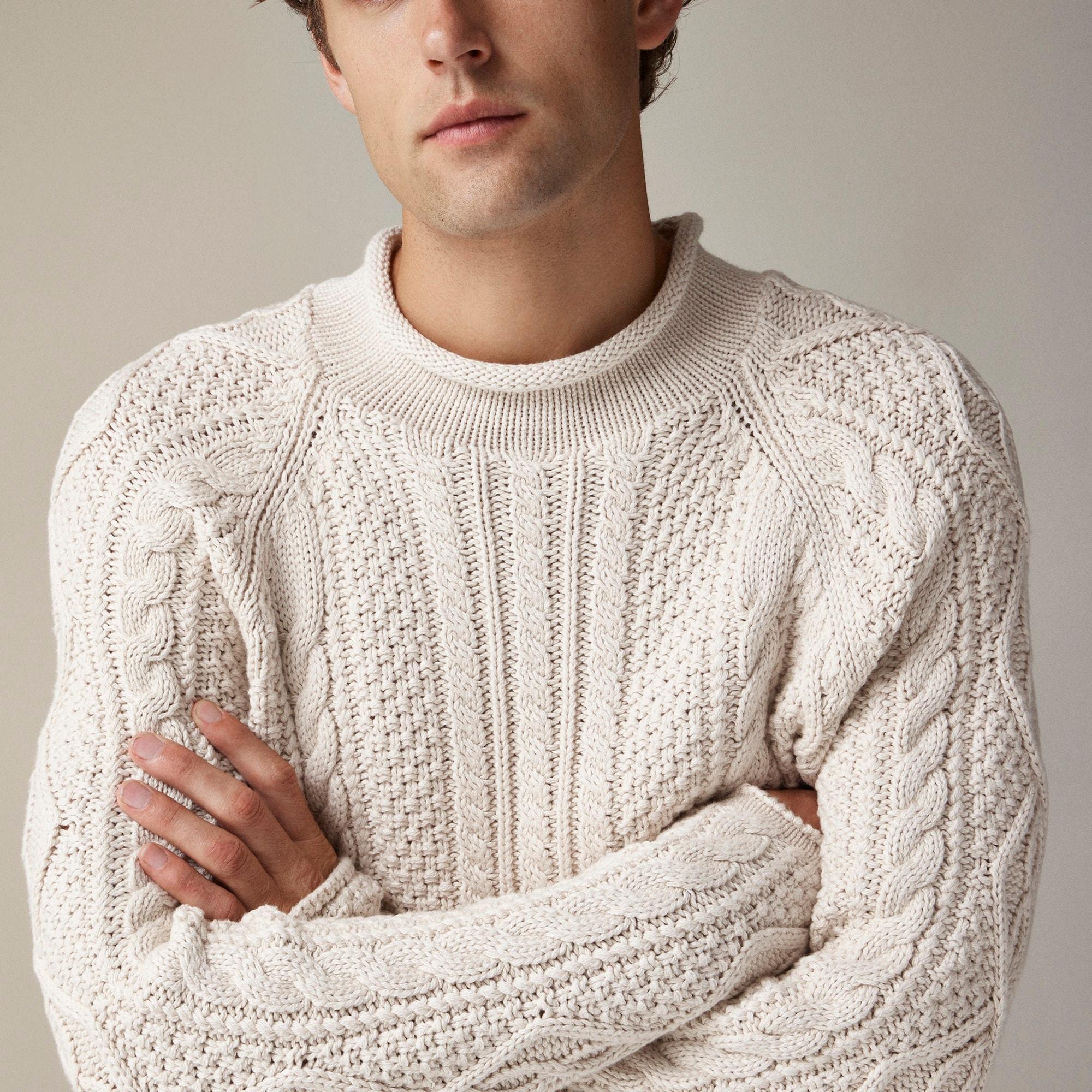 Cotton cable-knit Rollneck™ sweater Product Image