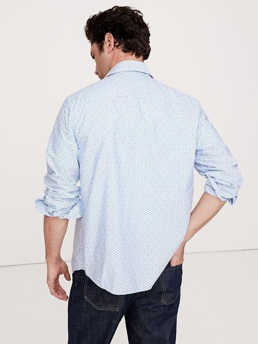 Standard-Fit Washed Cotton Poplin Shirt Product Image