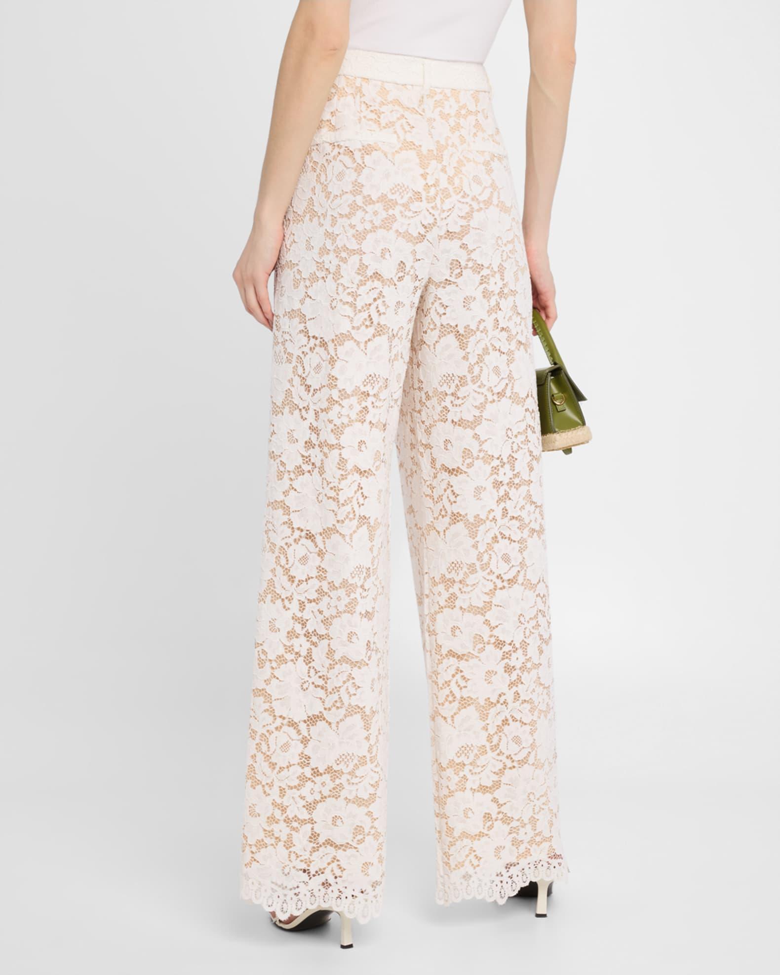 Estelle Lace Pintuck Pants with Nude Lining Product Image