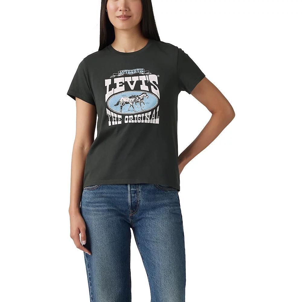 Women's Levi's® Logo Perfect Tee, Size: XXL, Pirate Black Product Image