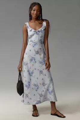 Faithfull Ruffle-Neck Midi Dress Product Image