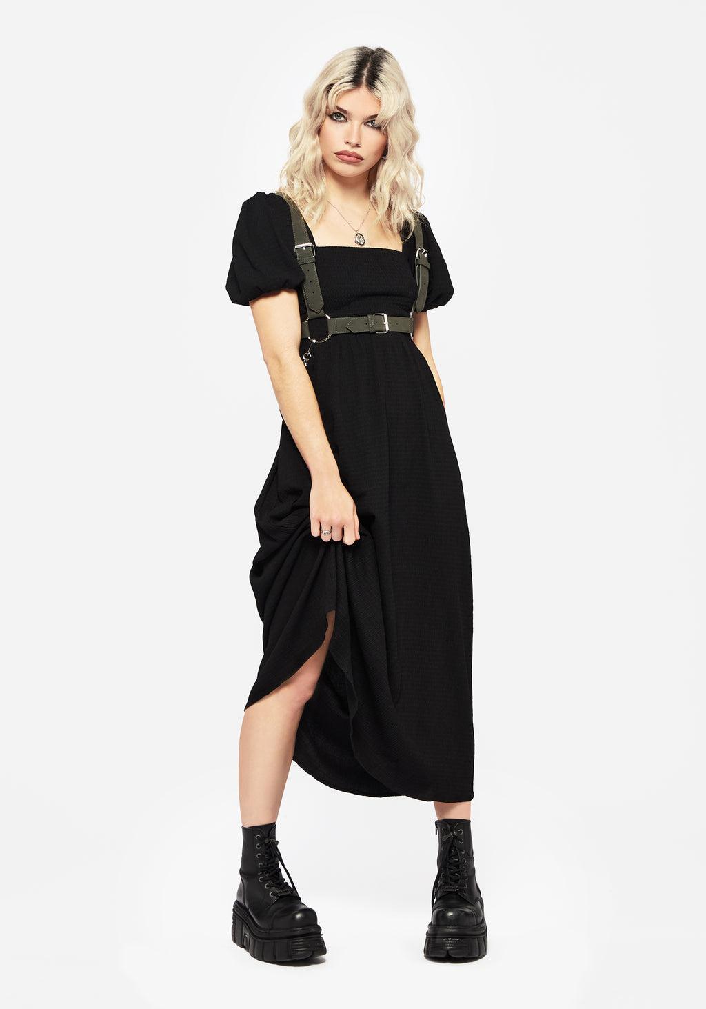 Carmine Midaxi Smock Dress - Black Product Image