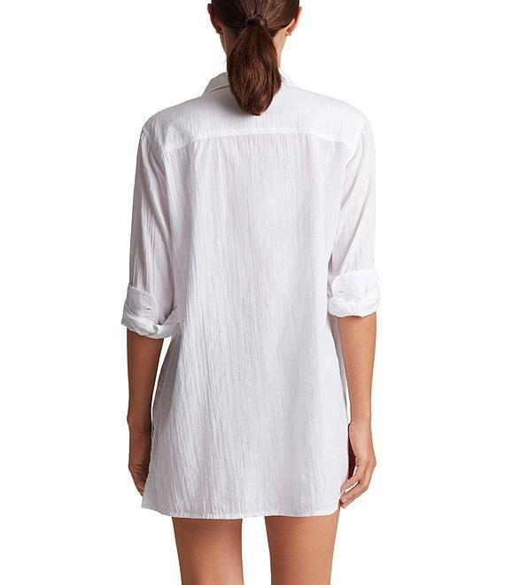 Lauren Ralph Lauren Organic Cotton Classic Camp Swim Cover-Up Shirt Product Image