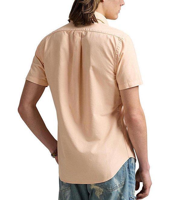 Polo Ralph Lauren Classic Fit Mineral-Dyed Oxford Short Sleeve Woven Shirt Product Image