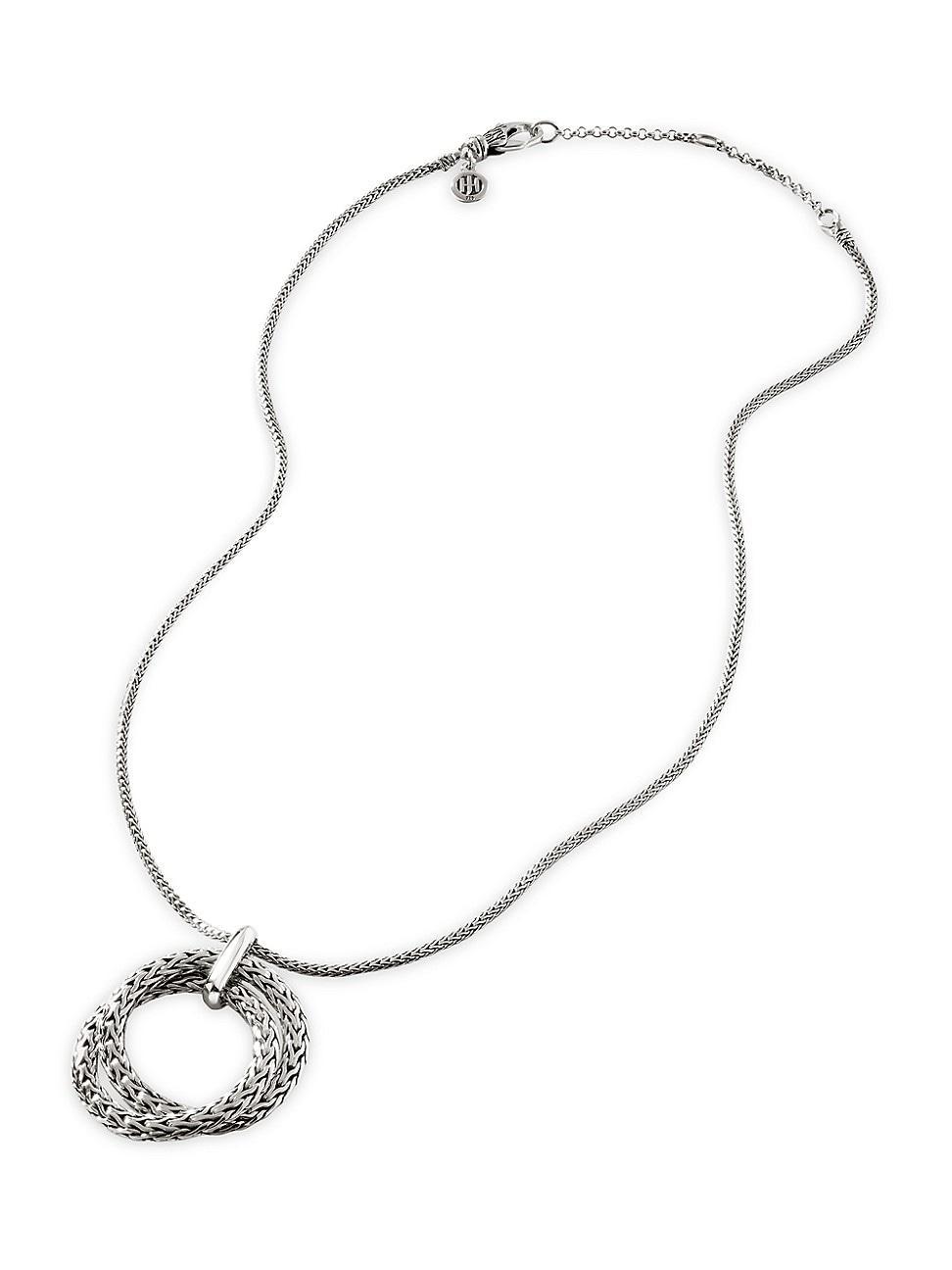 Classic Chain Sterling Silver Pendant Necklace Product Image