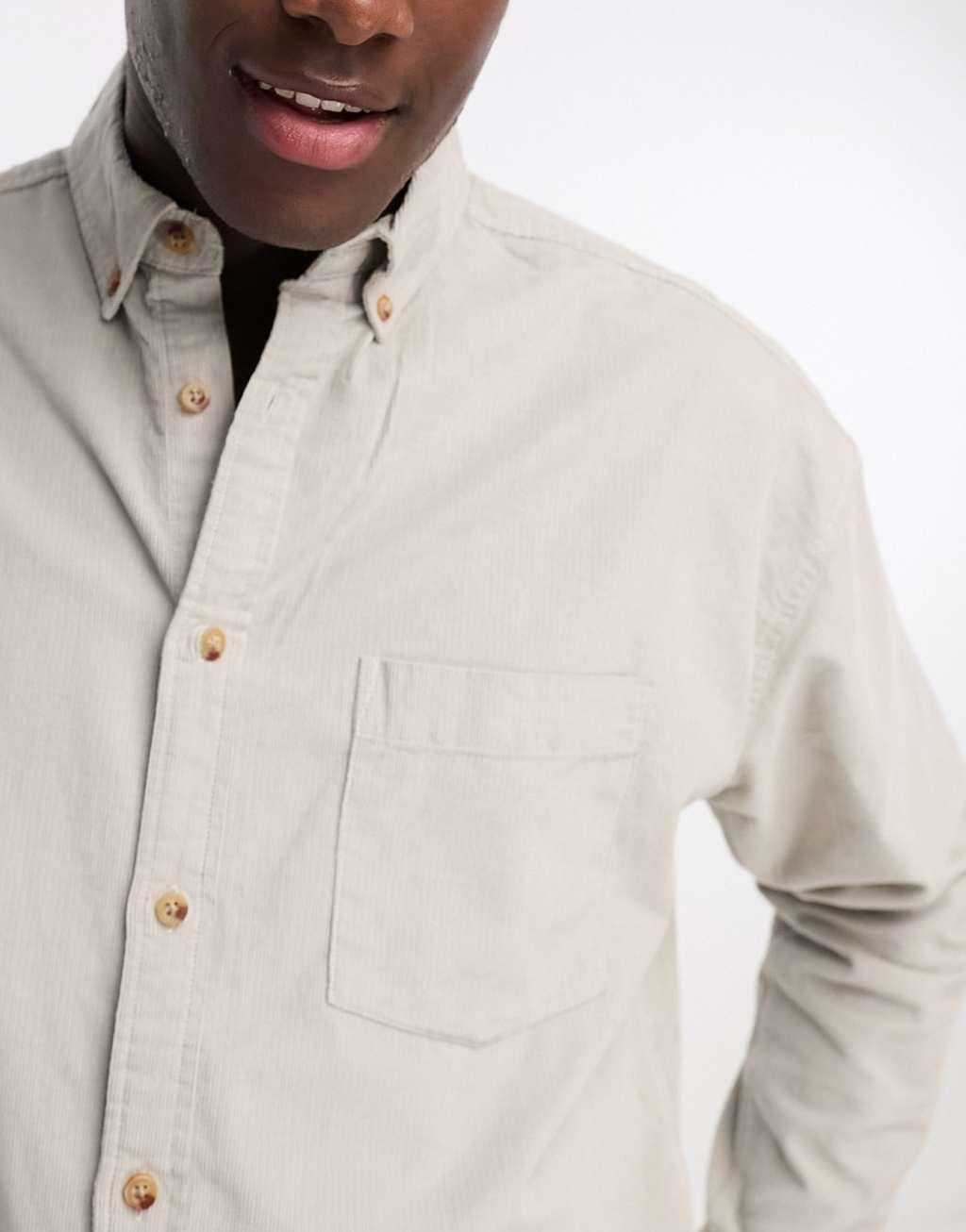 ASOS DESIGN oversized cord shirt Product Image