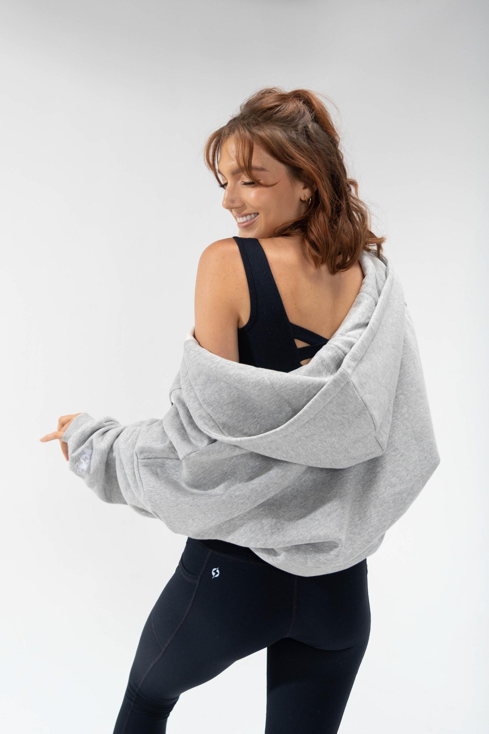 Zip Cloud Hoodie - White Product Image