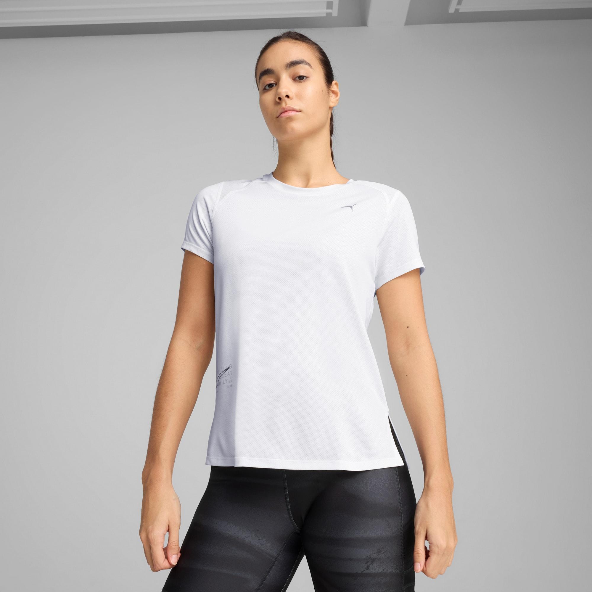 PUMA RUN Women's Graphic Mesh T-Shirt Product Image