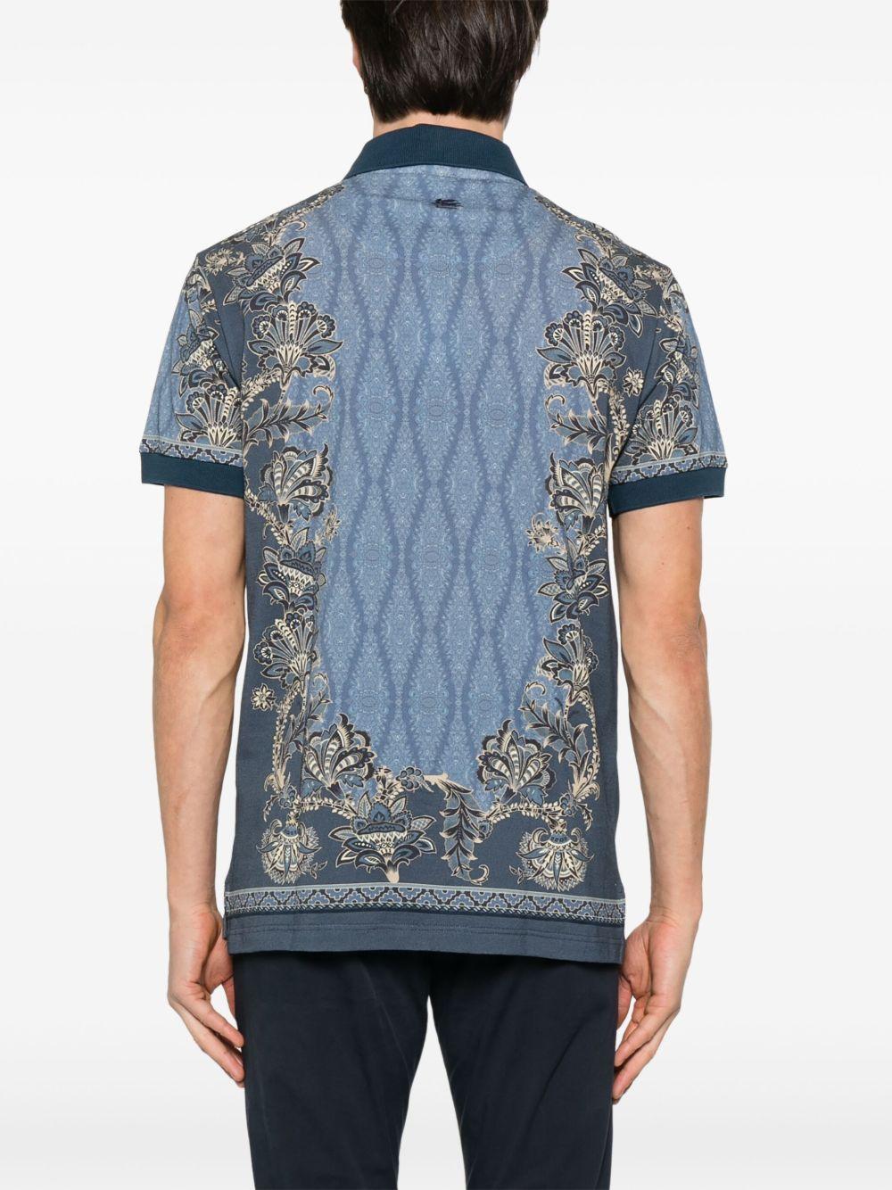 paisley-print polo shirt Product Image