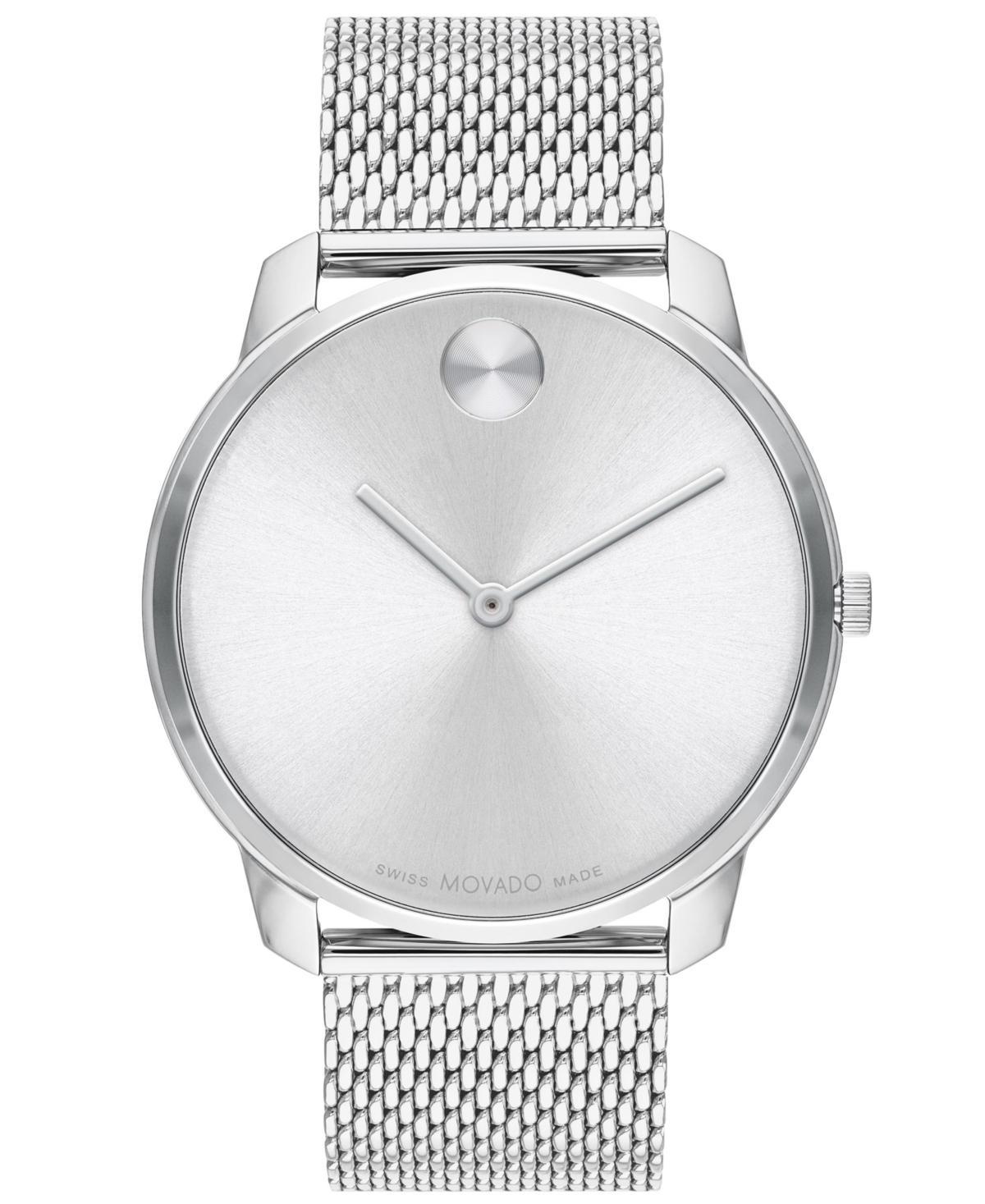 Men's Movado BoldÂ® Thin Crystal Accent Gold-Tone IP Mesh Watch with Gold-Tone Dial (Model: 3600903) Product Image