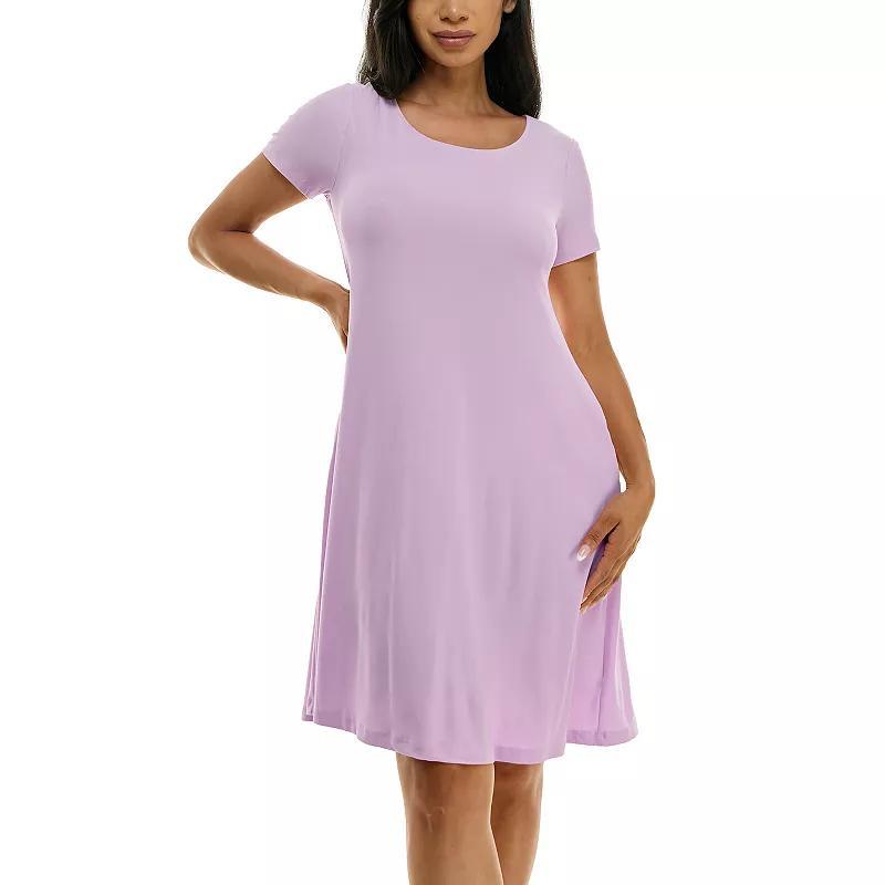Women's Nina Leonard Lace-Up Back Swing Dress, Size: Small, Blush Product Image