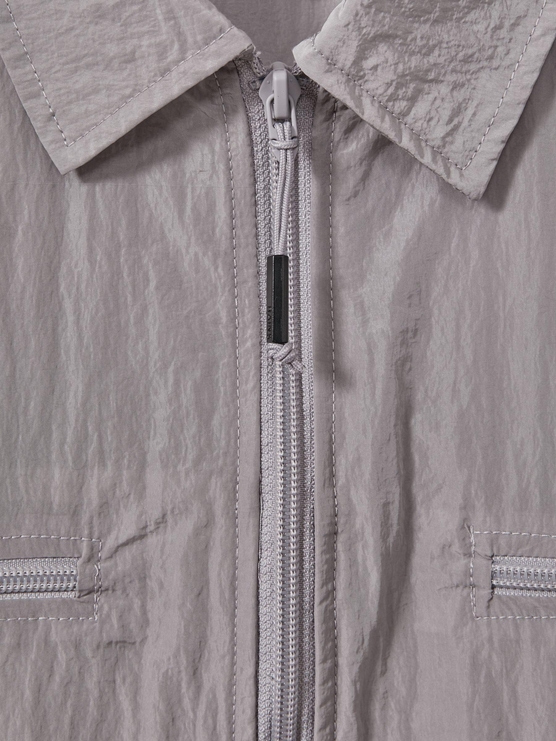 Rains Lightweight Crinkled Jacket in Flint Grey Product Image
