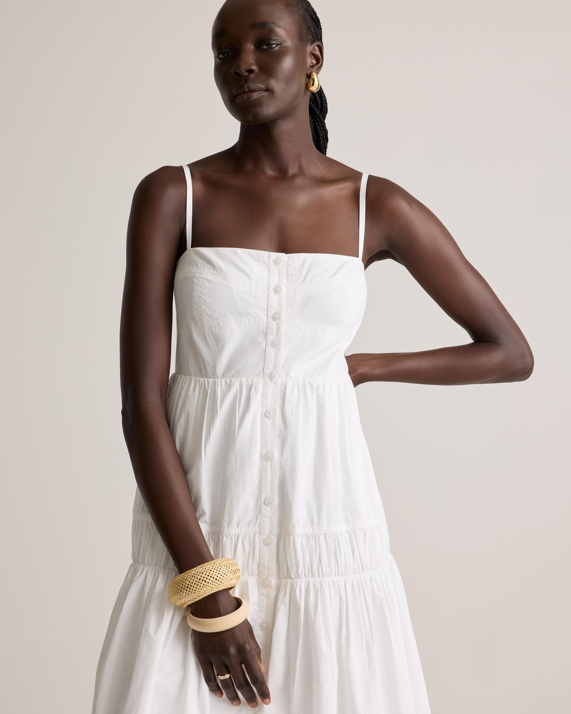 Quince | Women's Poplin Spaghetti Strap Maxi Dress Size XS, Organic Cotton Product Image