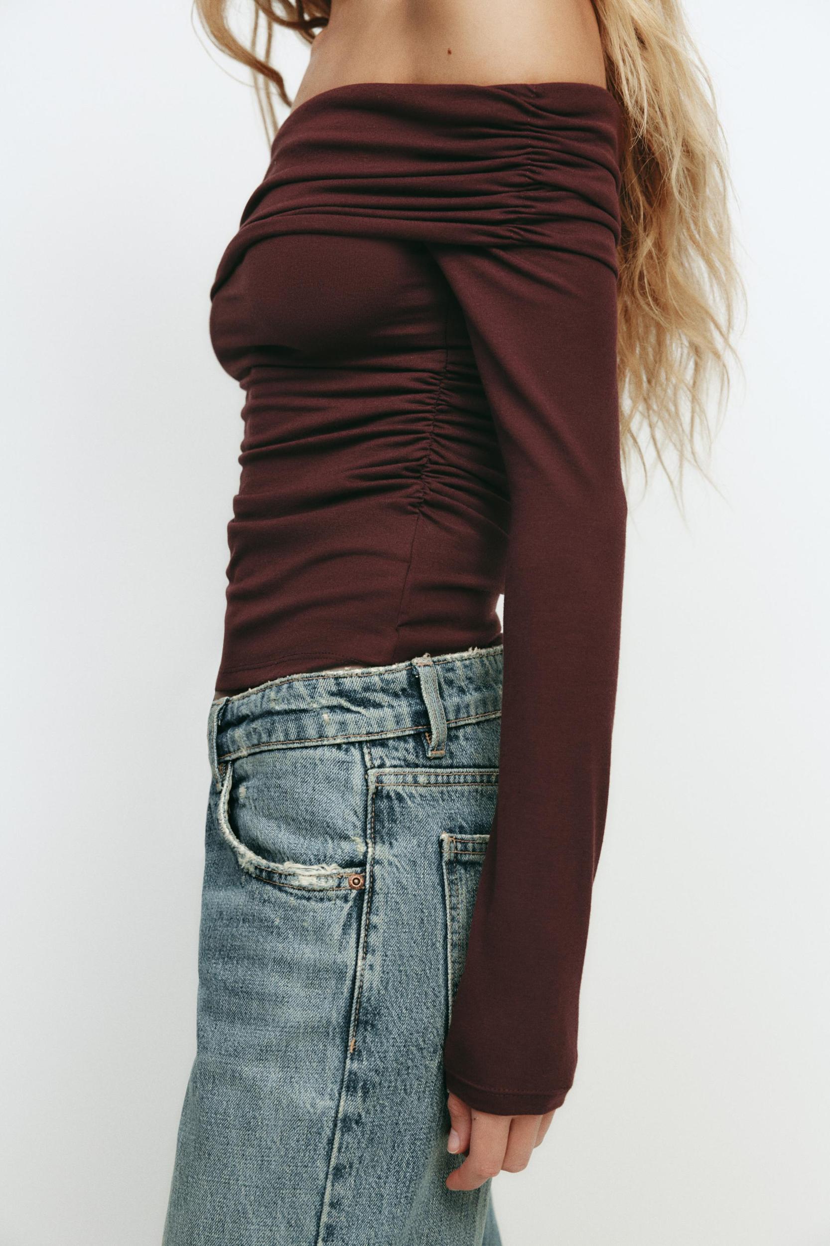 ASYMMETRIC NECKLINE TOP Product Image