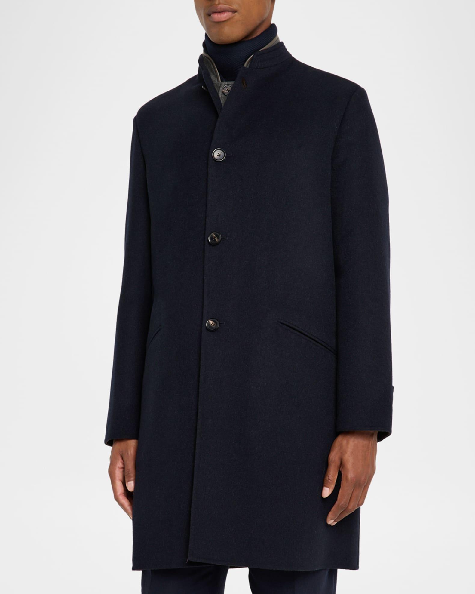 Men's Javier Double Knit Cashmere Rain Overcoat  Product Image