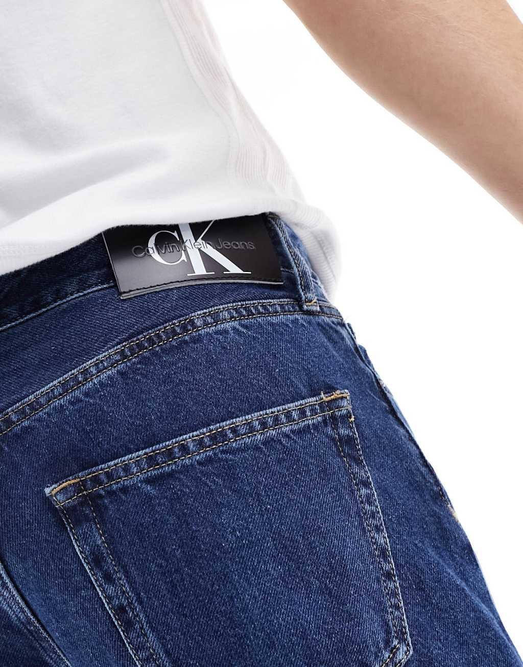 Calvin Klein Jeans dad jeans in dark wash Product Image