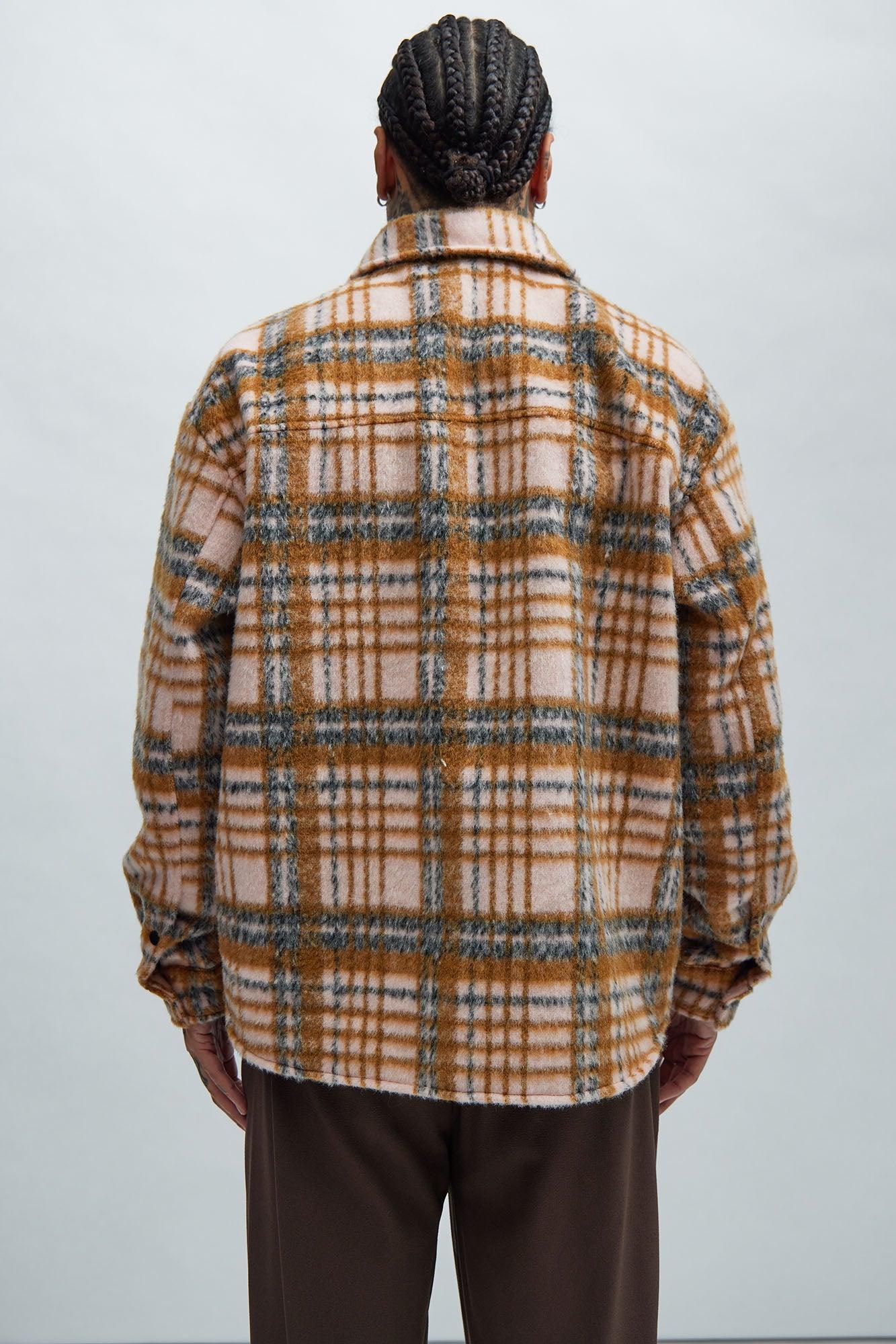 Jackson Mohair Oversized Shirt - Pink/combo Product Image