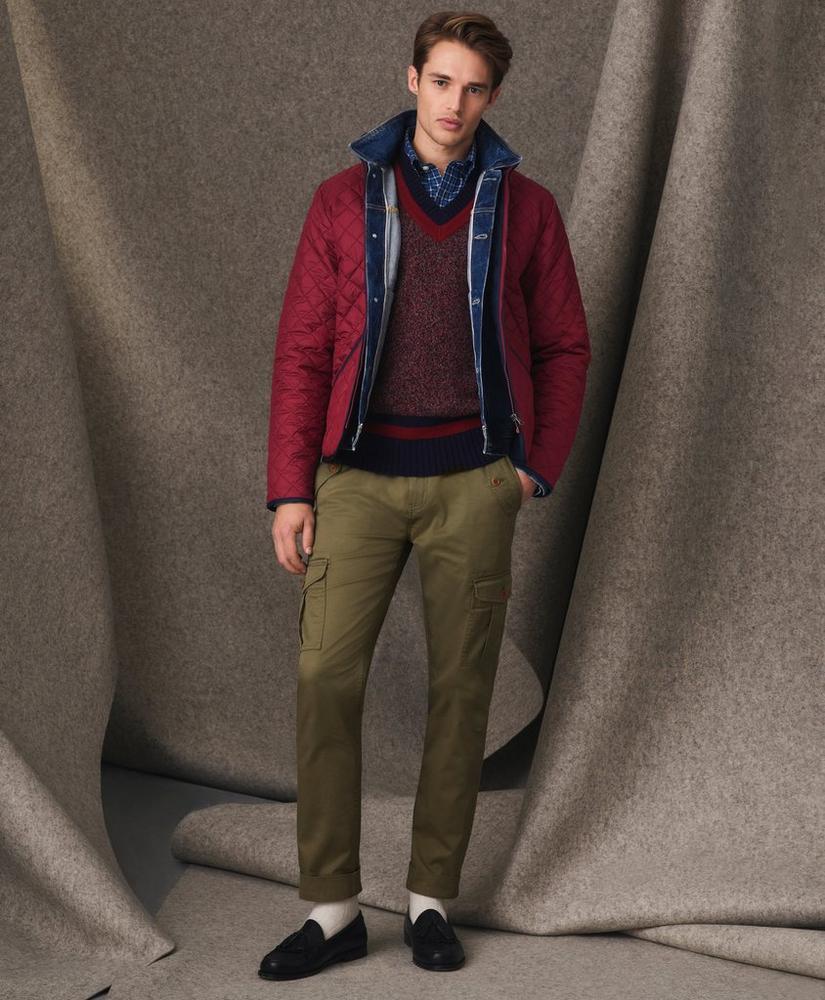 Washed Cotton Stretch Cargo Pants Product Image