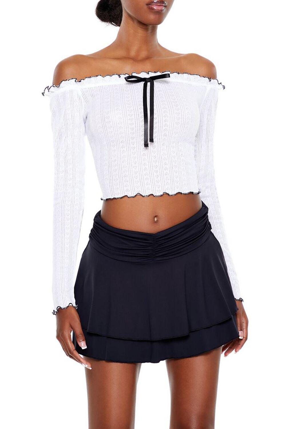 Off-the-Shoulder Crop Top | Forever 21 Product Image