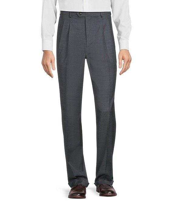 Roundtree & Yorke travelSMART Classic Fit Plaid Ultimate Comfort Dress Pants Product Image