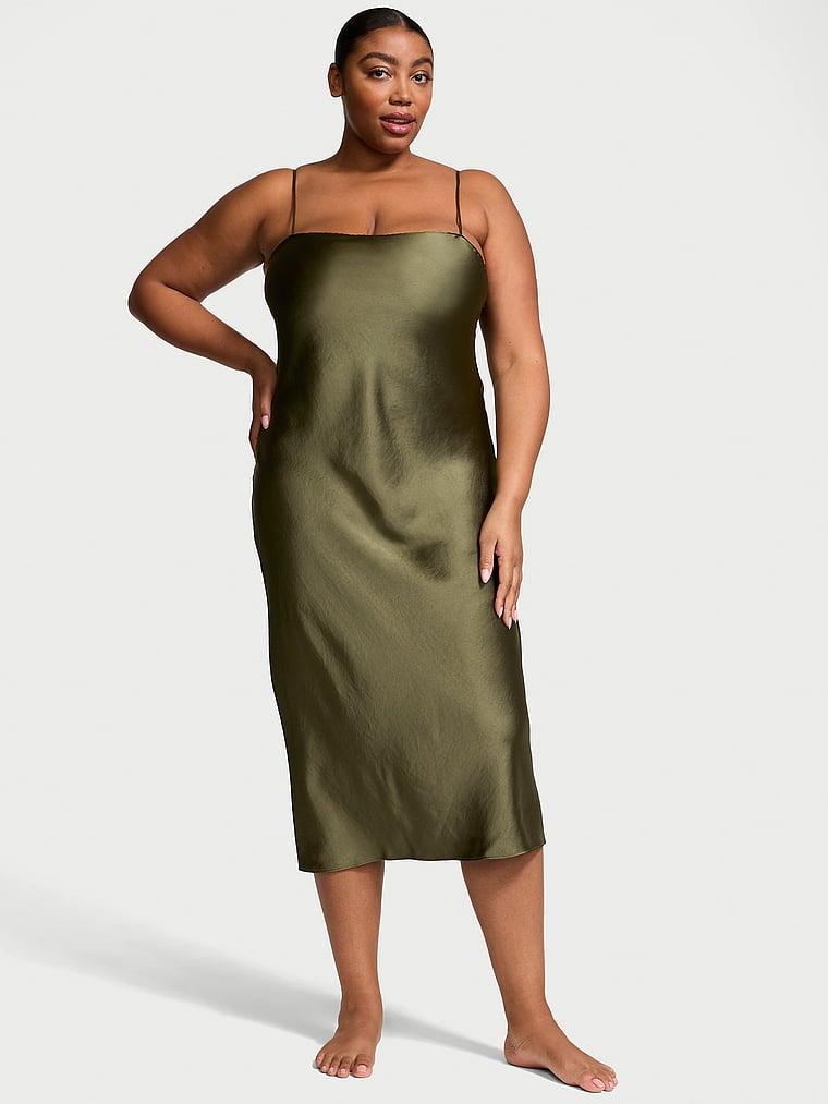 Luxe Satin Long Slip Dress Product Image