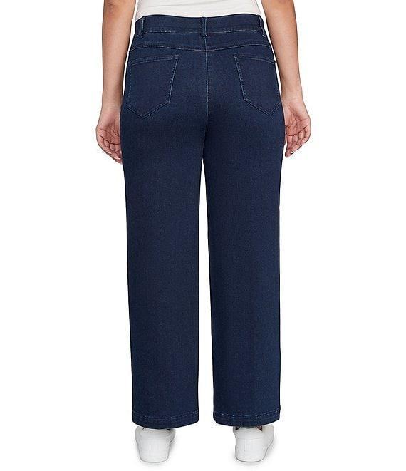 Ruby Rd. Soft Terry Wide Leg Relaxed Ankle Denim Jeans Product Image