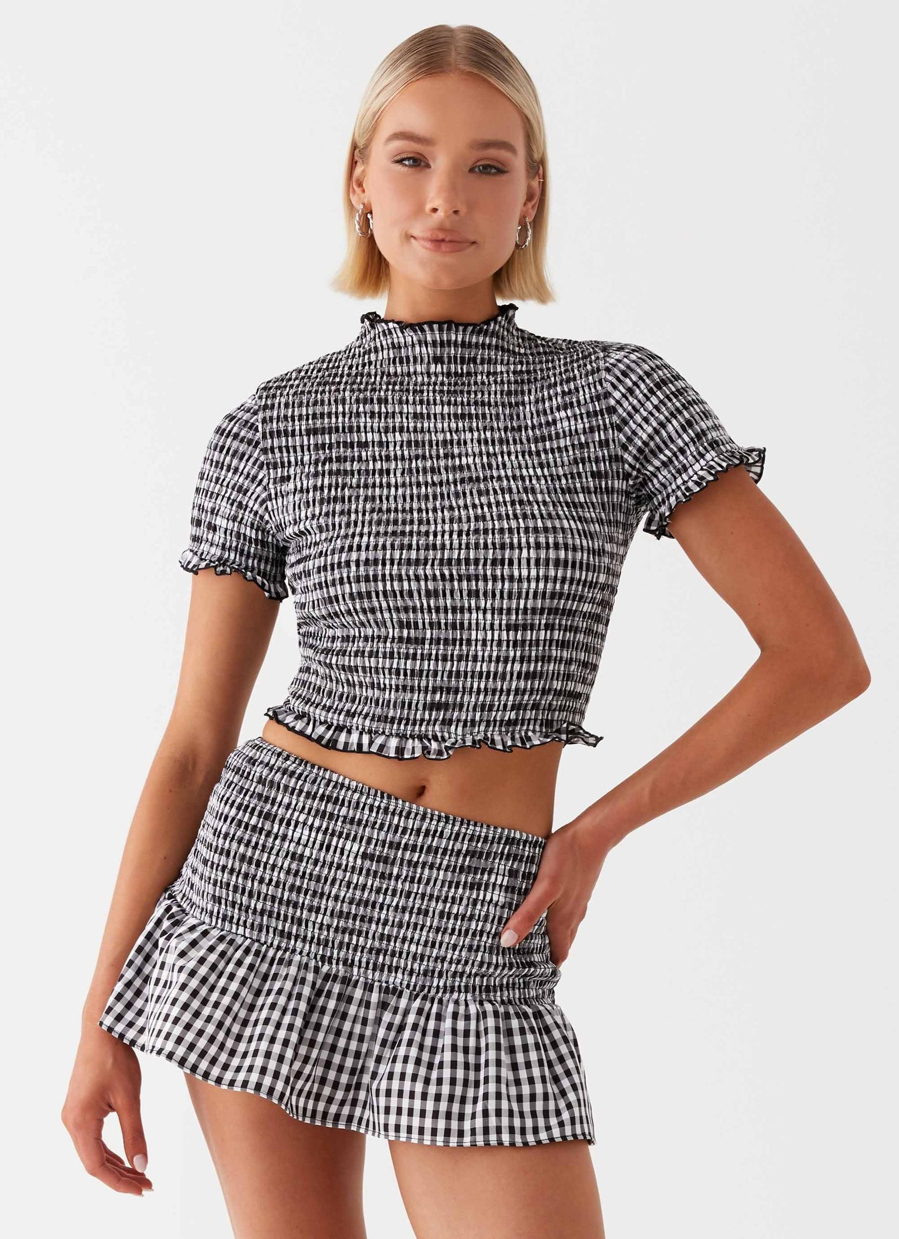 Sweetest Pie Mini Skirt - Black Product Image