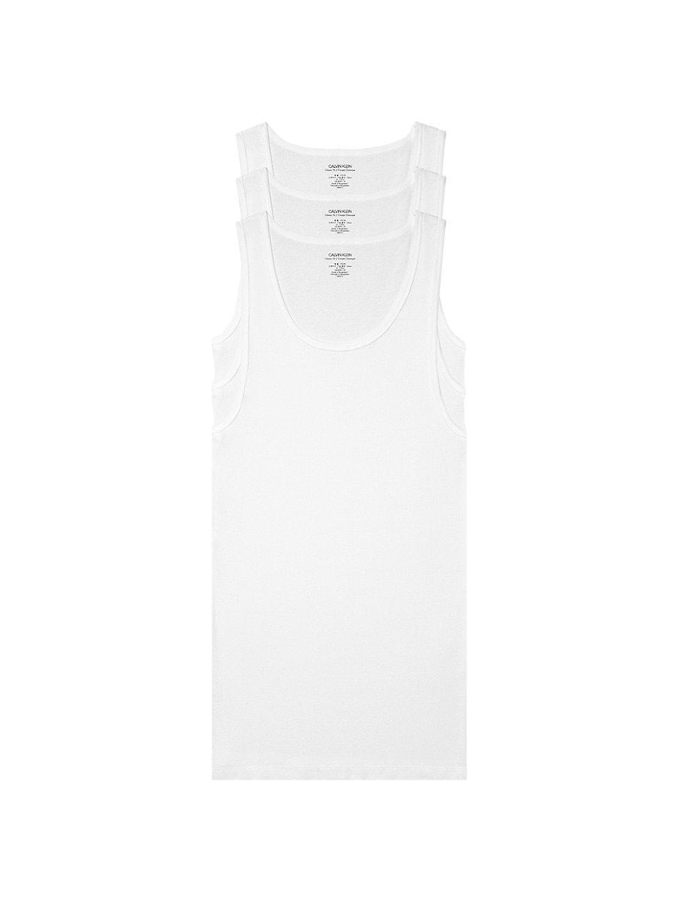 Men's Calvin Klein 3-pack Tank Top, Size: Large, White Product Image