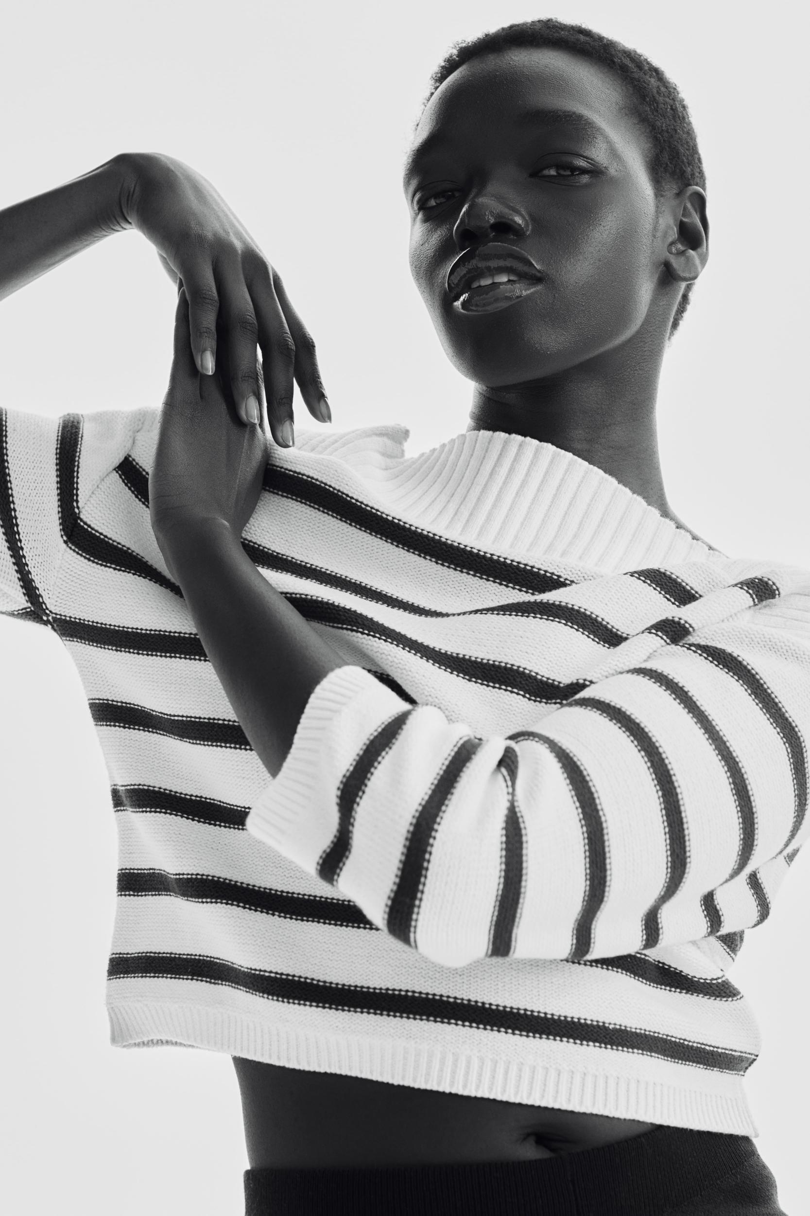 Purl-Knit Boat-Neck Sweater Product Image
