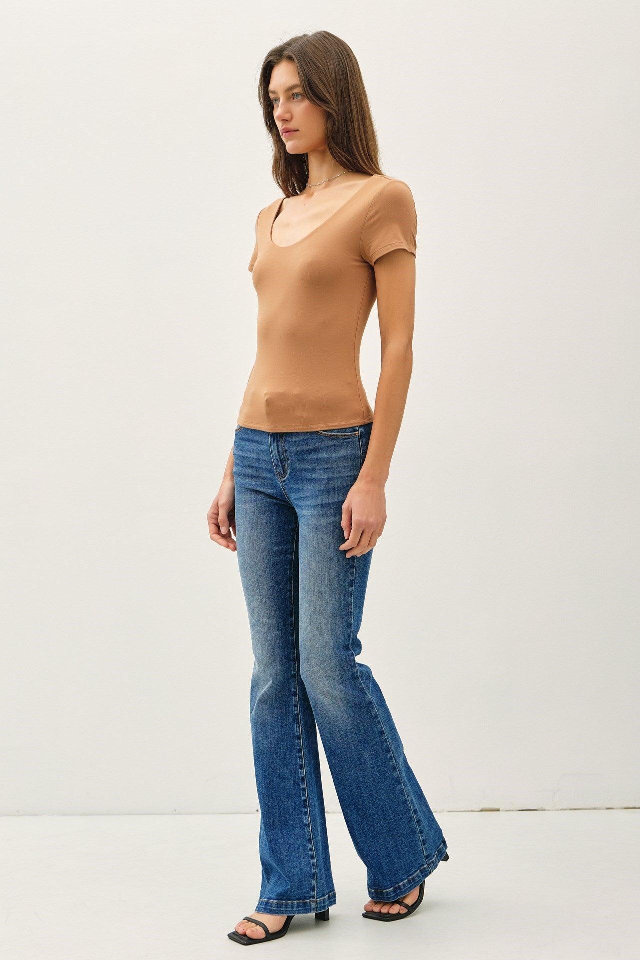 UB BASICS: EASY DOES IT SCOOP NECK TOP Product Image