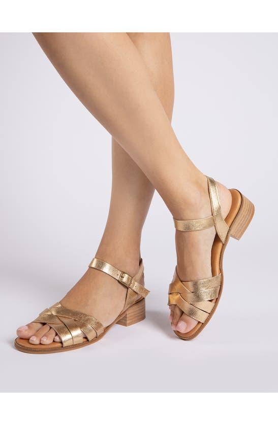 PENELOPE CHILVERS Shepherdess Ankle Strap Sandal In Gold Product Image