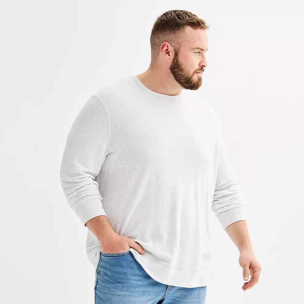 Big & Tall Sonoma Goods For Life® Supersoft Double-Knit T-Shirt, Men's, Size: 2XB, Ice Grey Product Image