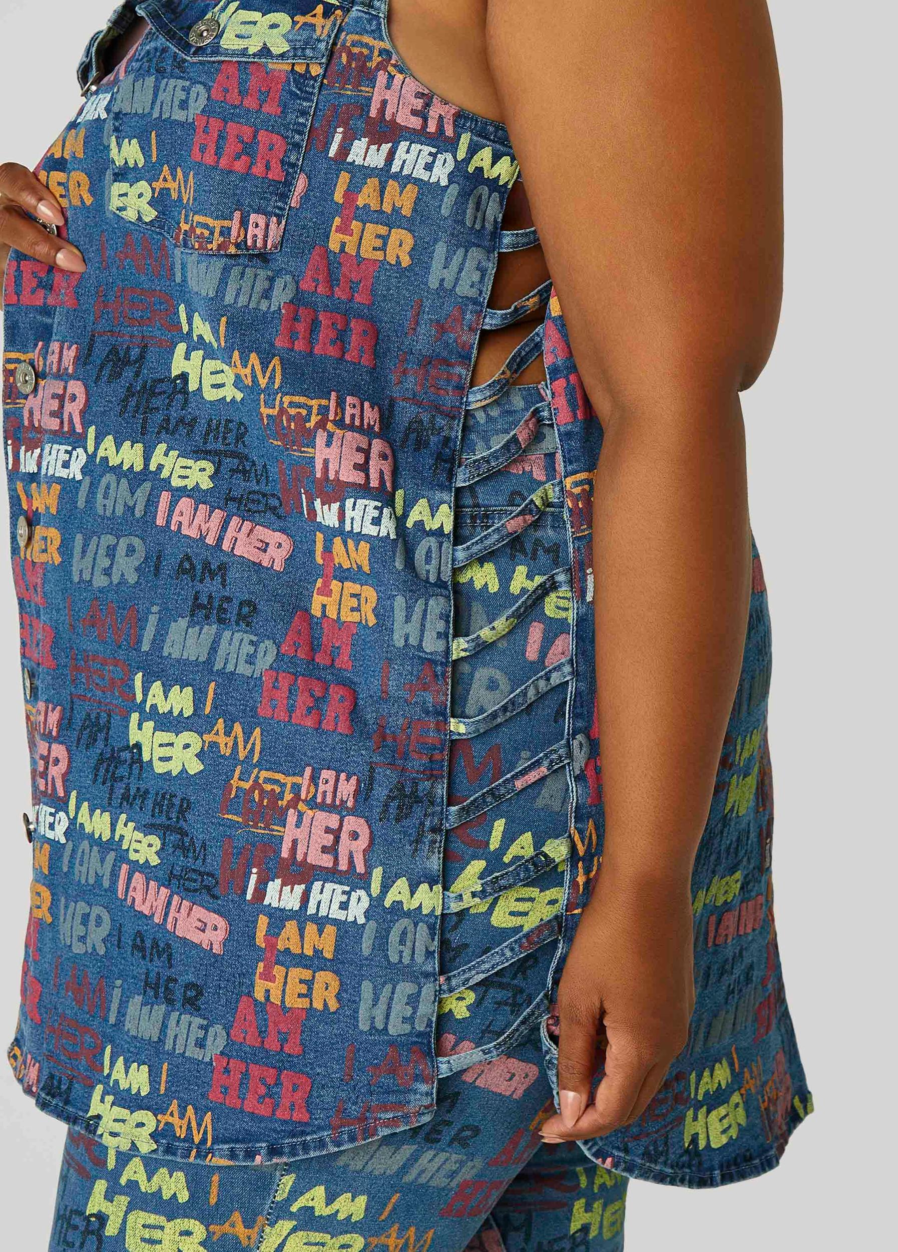I Am Her Cutout Denim Vest Product Image