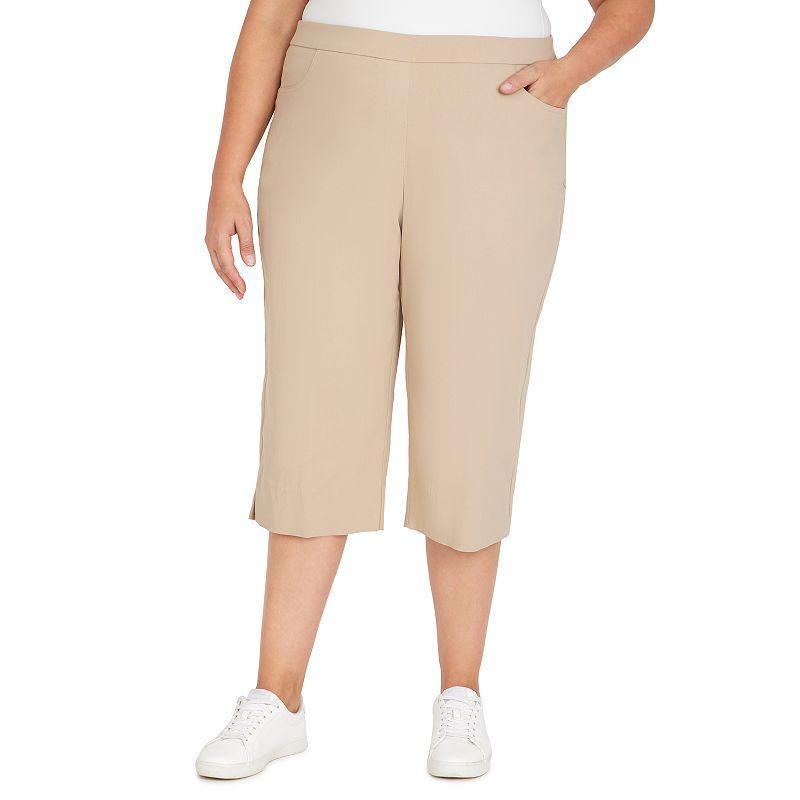 Plus Alfred Dunner Allure Capri Pants, Women's, Size: 18 W, Pure White Product Image