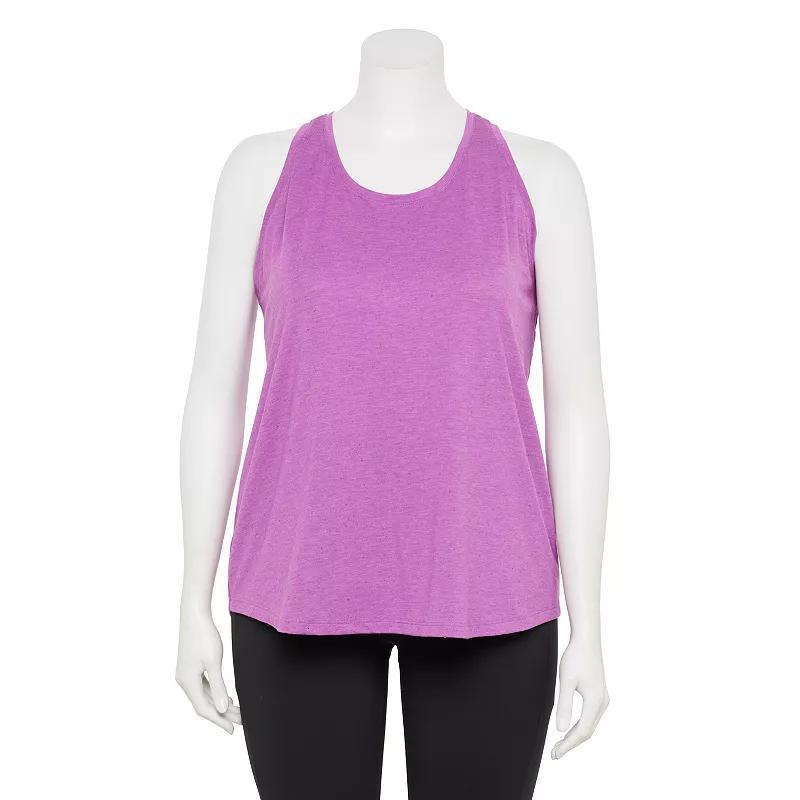 Plus Size Tek Gear® Racerback Tank Top, Women's, Size: 3XL, Baron River Speckle Product Image