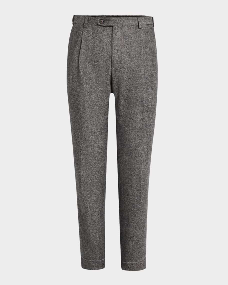 Mens Wool Flannel Trousers Product Image